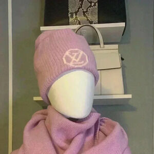 Louis Vuitton 2022 LV Headline Beanie In Light Purple/Pink Color.